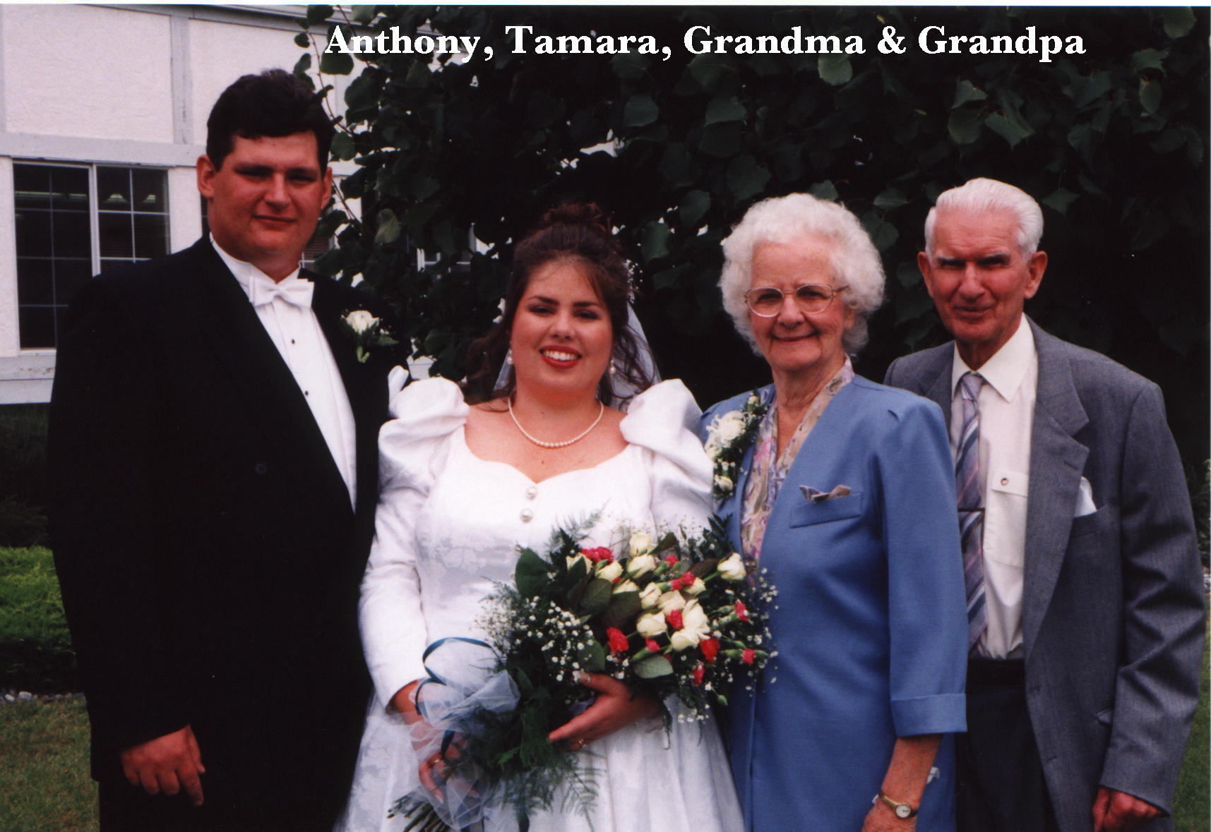 Groom, Bride, Grannie & Grump