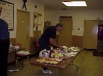 Chief Rabban, Bill Spatz, serving food for OB members