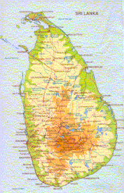 map of Sri Lanka