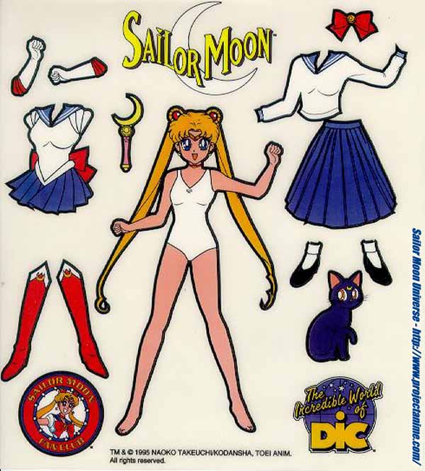 sailor moon paper dolls