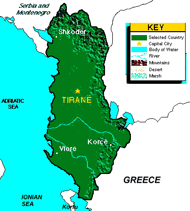 {Albania Map}