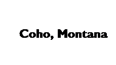 Text Box:    Coho, Montana 
