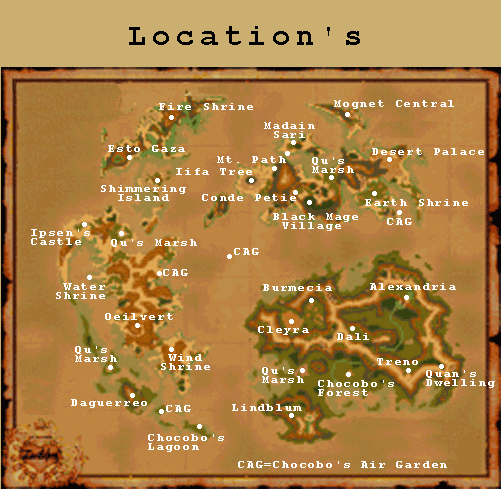Final Fantasy Ix Chocograph Treasure Locations