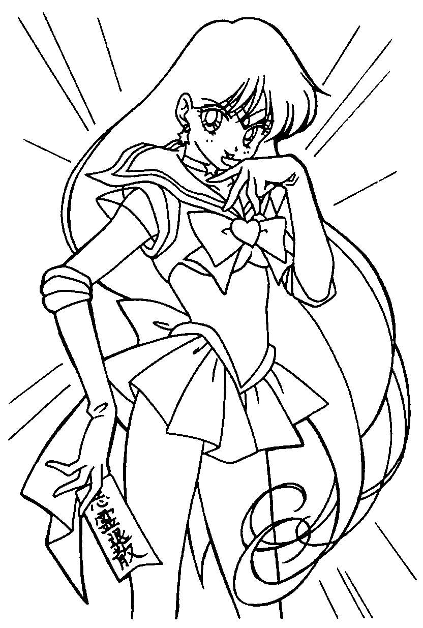 sailor mars coloring pages - photo #29
