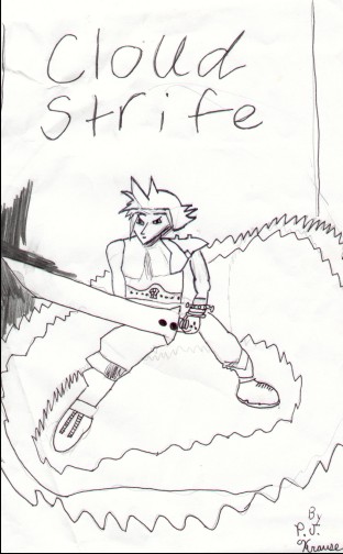 Cloud off of FF7!...even this kid's work puts me to shame...-_-;;;