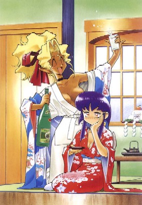 Mihoshi and Ayeka (Tenchi Muyo)