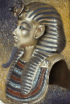 Pastel: BOY PHARAOH, my first attempt at Tut's mask.