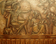 Oil: HUNTING IN THE MARSH, Tut & Ankhes from the Small Golden Shrine