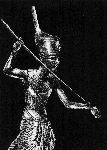 Scratchboard: NEBKHEPERURE, one of the statue's of the king from the tomb.