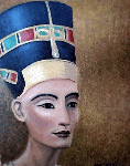 Oil: A BEAUTIFUL WOMAN HAS COME, Ankhes' mother, Nefertiti