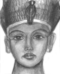 Pencil: TUTANKHATEN, the young pharaoh.
