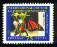A newly-hatched monarch butterfly is shown on the 75 cents stamp of 2000.