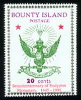 Bounty Island's first stamp, from 1995.