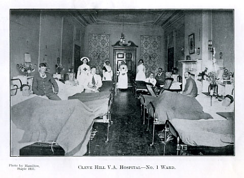 Ward at Cleve Hill VA hospital, 1915