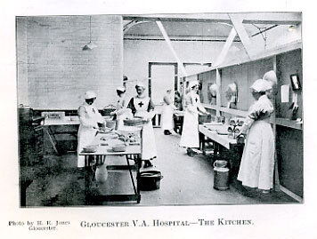 The kitchens at Gloucester VA hospital, 1915