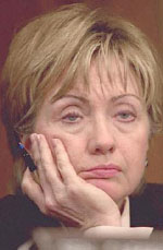 Hillary Clinton's hard day. Click & enlarge
