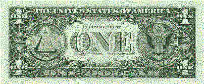 Markings on the U.S. One Dollar Bill