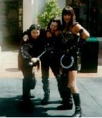 Alexi Kim and Xena on the American holiday