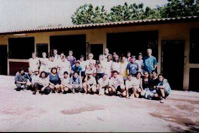 Todo el grupo que fuimos a Nicaragua junto con los Norteamericanos