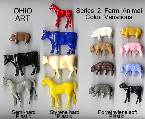 Ohio Art White Plastic cow from Farm Set 1950s 1960s  Soft Plastic