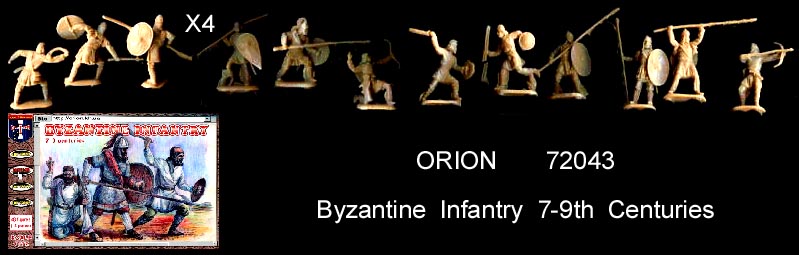 44 Figures, 22 Poses 12th - 15th Century Orion 1/72 72027 Byzantine Infantry