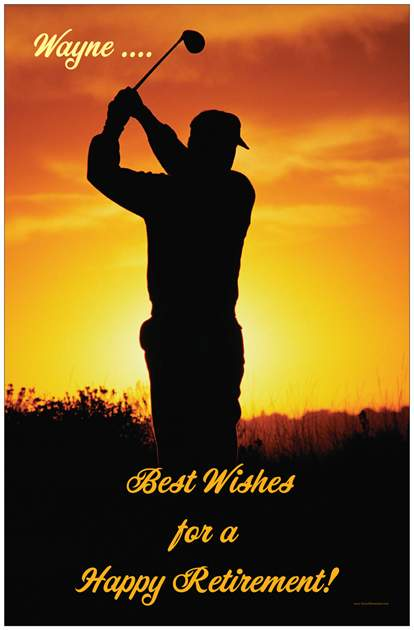 Personalized Retirement Golfer Poster