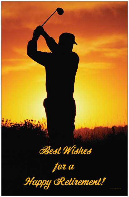 Happy Retirement - Golfer Poster