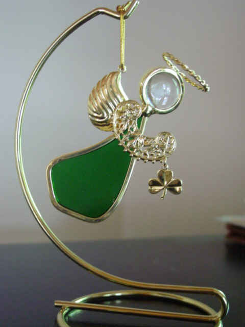 Angel Ornament Emerald Green for May