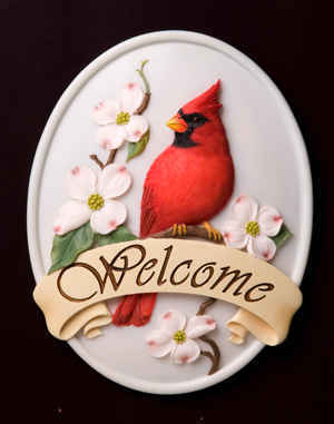  Cardinal Welcome Placque