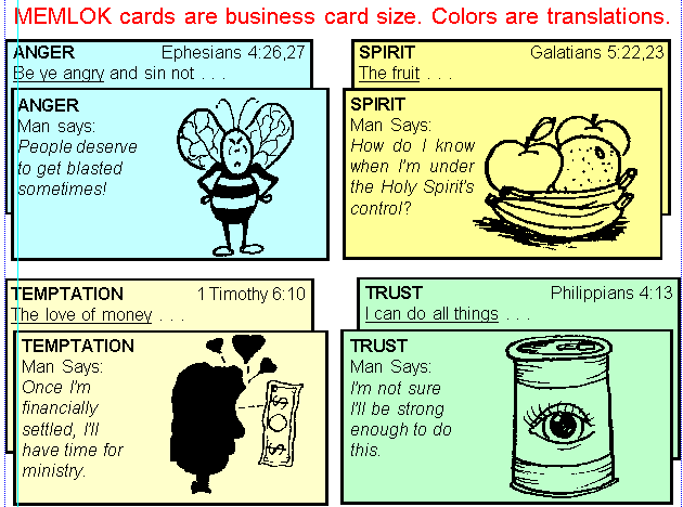 Four Sample Cards