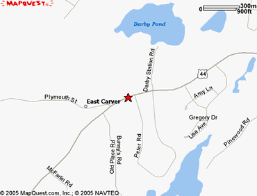 Location map of Twin Pines Farm Condominium development