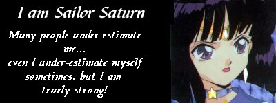I am Sailor Saturn