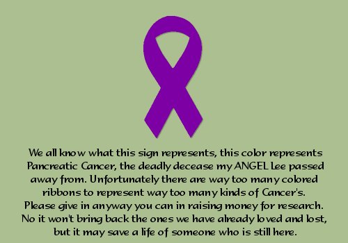 Pancreatic Caner Purple Ribbon