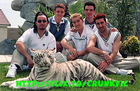 Kings of the boybands with the king of the jungles!