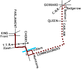 Ashbridge route map