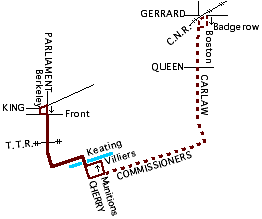 Ashbridge route map