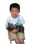 Img: Birthday Boy holding rabbit 