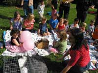 Birthday party and petting zoo - outside