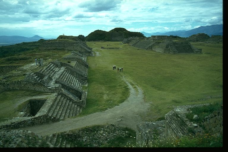 MONTE ALBAN'S MAIN PLAZA, Photo by Clive Ruggles