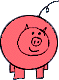 smiling pink pig