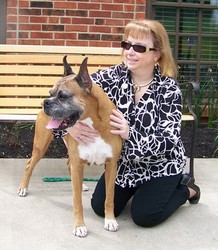 Am/Can Ch PawPrint's Plainly Spoken, CGC HIC with Christina Ghimenti in May 2009