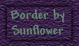 Border By Sunflower