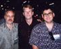 From left to right: Alan Burnett, Kevin Conroy (voice of Batman/Bruce Wayne), and Paul Dini at the Wizard World Comicon '98; Chicago, IL. [Photo (C) Craig Crumpton]