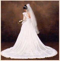 back of bride dress