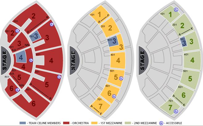 Caesars Palace Celine Dion Seating Chart