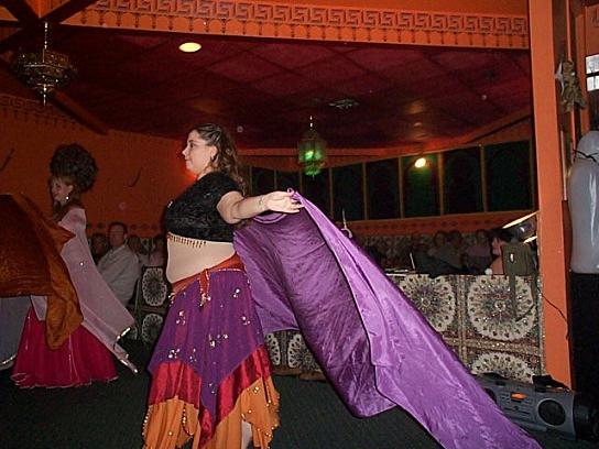 donna's first bellydance performance Halloween 2003