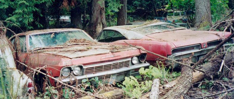 69 impala -front end (left) 72 buick lesabre -back end (right)