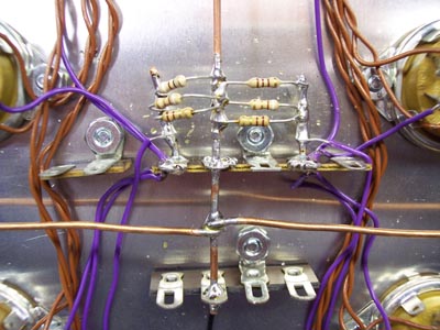  Photo showing the sense resistors each one is 3 resistors in parallel.