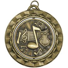 Music Gold Spinner Medal  Item no MSP330GO