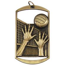 Volleyball Gold Tag Medal  Item no DT224GO
